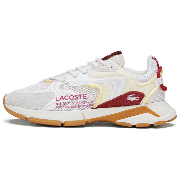 LACOSTE L003 Neo Low-Top Casual Shoes Men's White Red
