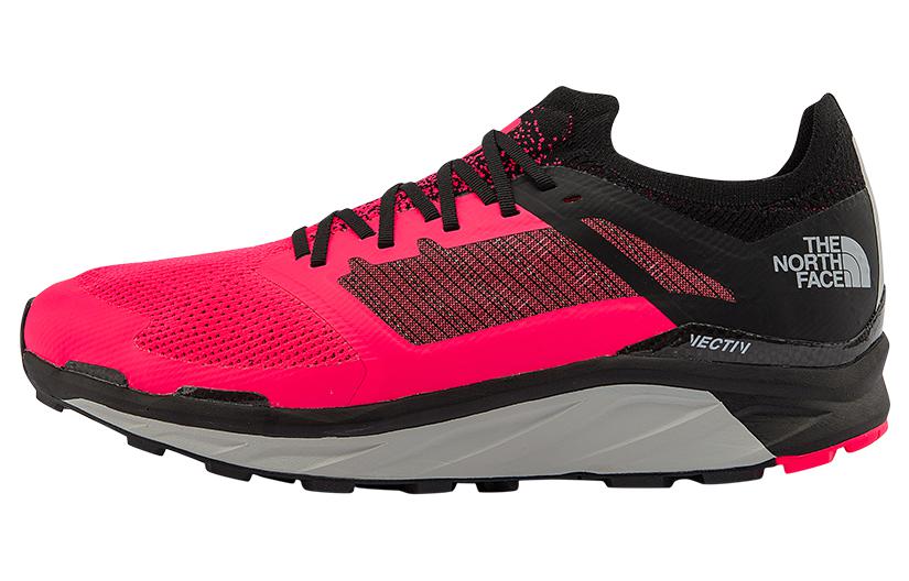 THE NORTH FACE Vectiv Eminus Running Sneakers ' Tnf Black Trail Marker Print Brilliant Coral'