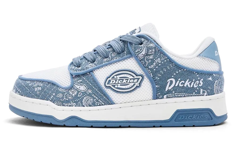 Dickies Low Top Skateboard Shoes Men's White Blue