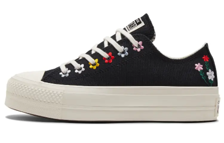 Converse Women's Chuck Taylor All Star Lift Platform Low 'Floral Embroidery' Women's