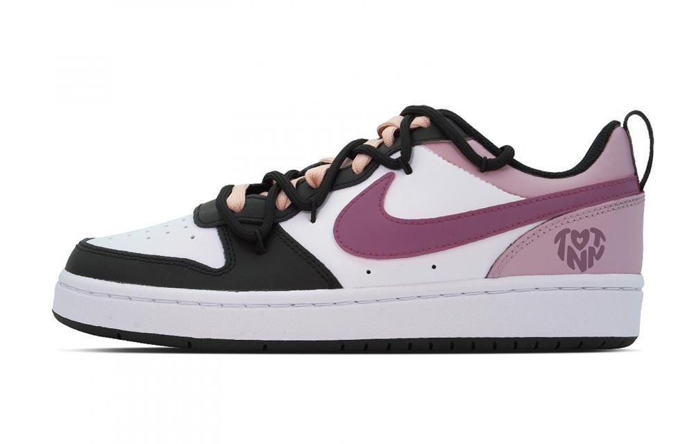 Nike Court Borough Puppy Fragment Low-Top Skateboard Shoes Women's Rose Red Black White