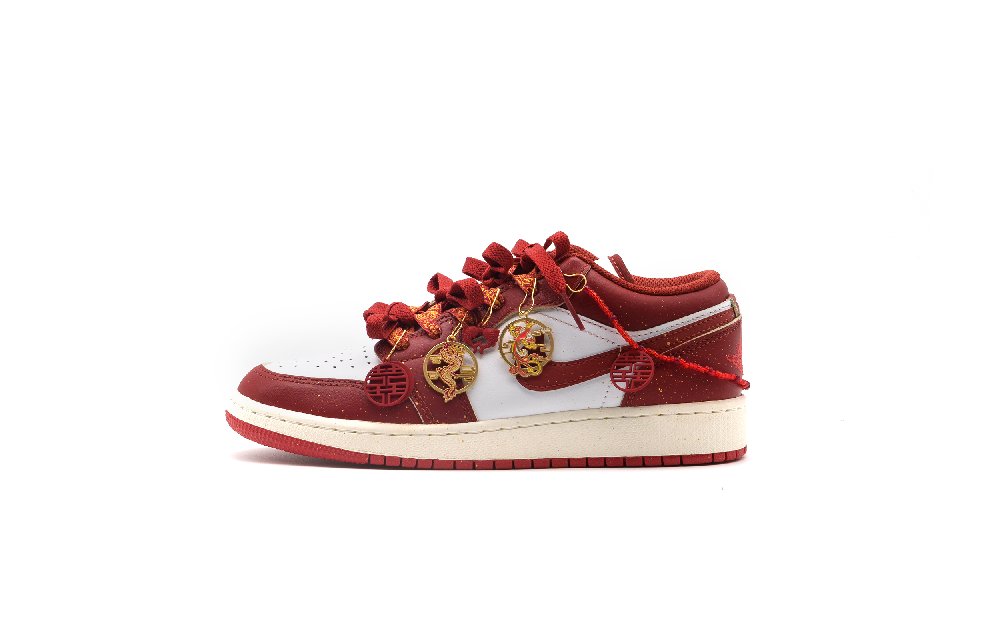 Jordan Air Jordan 1 Cushioning, Slip Resistant, And Abrasion Resistant Low Top Vintage Basketball Shoes Women's Red