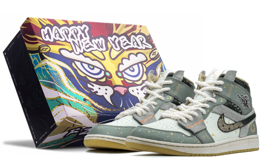 Jordan Air Jordan 1 Mid Top Vintage Basketball Shoes Men's Gray White