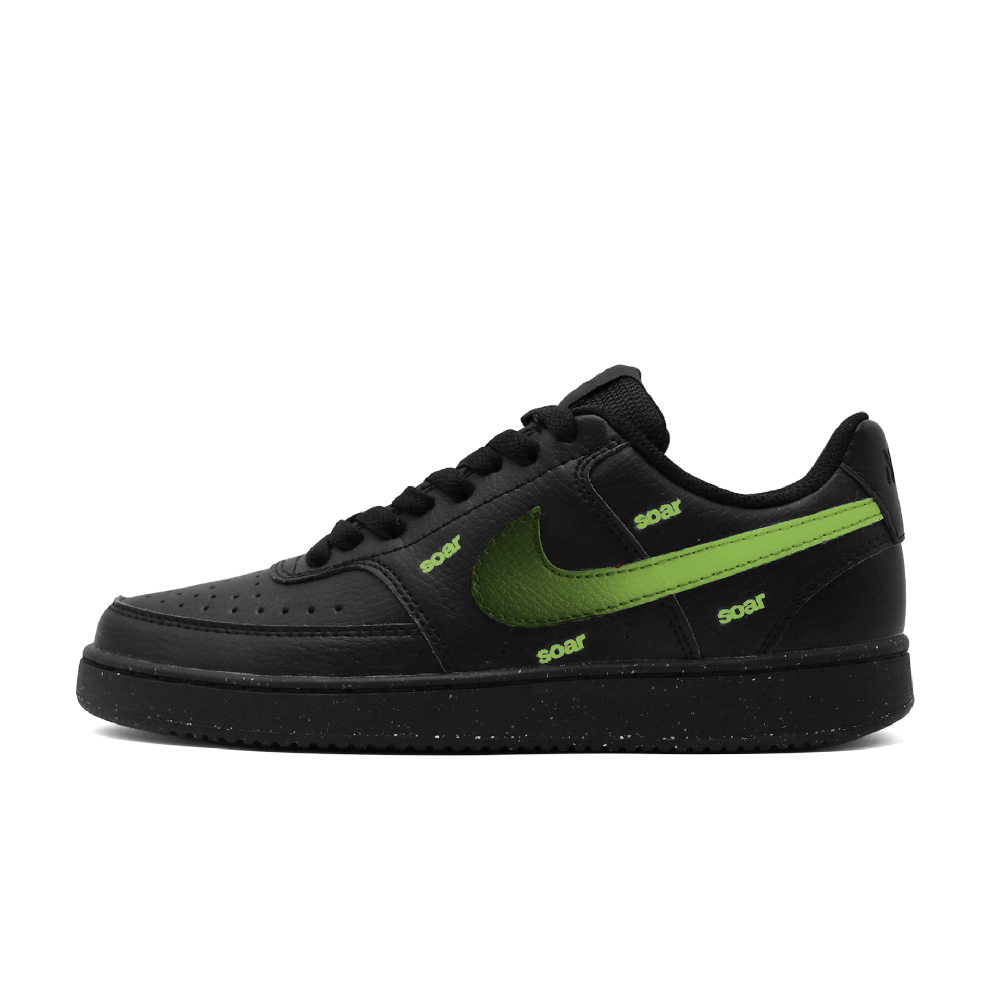 Nike Court Vision Low Abrasion Resistant Low Top Skateboard Shoes Unisex Black