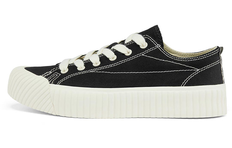 Kappa Wear resistant And Lightweight Low Top Canvas Shoes Unisex Black