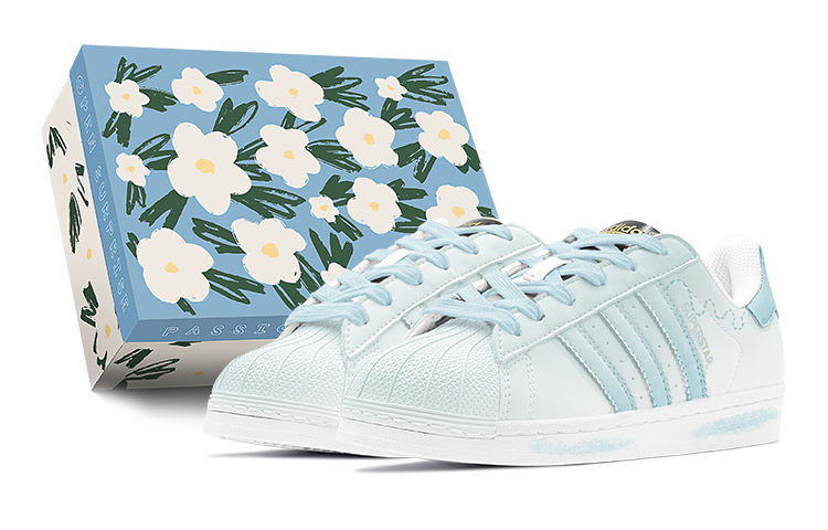 Adidas Originals SUPERSTAR Lightweight Low-Top Skateboard Shoes Unisex Blue White