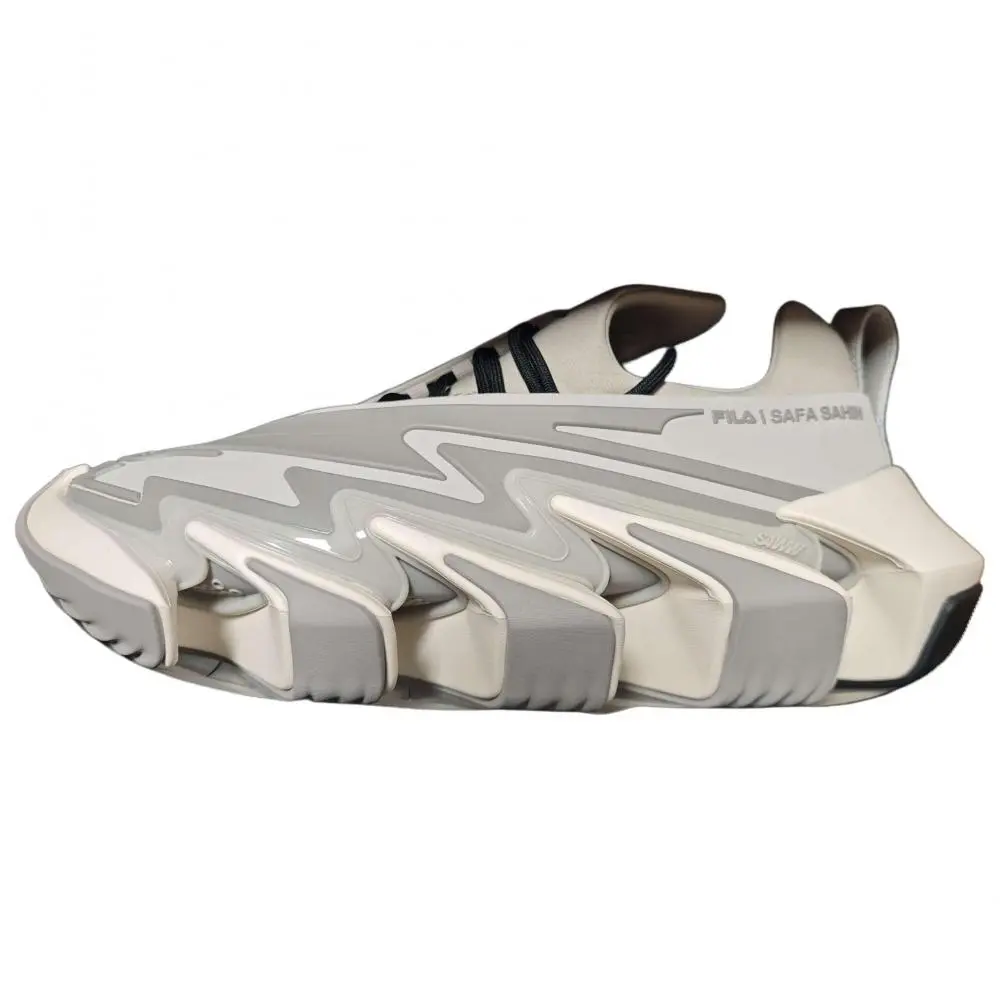 FILA FUSION Abrasion Resistant Low Top Casual Shoes Men's Gray White