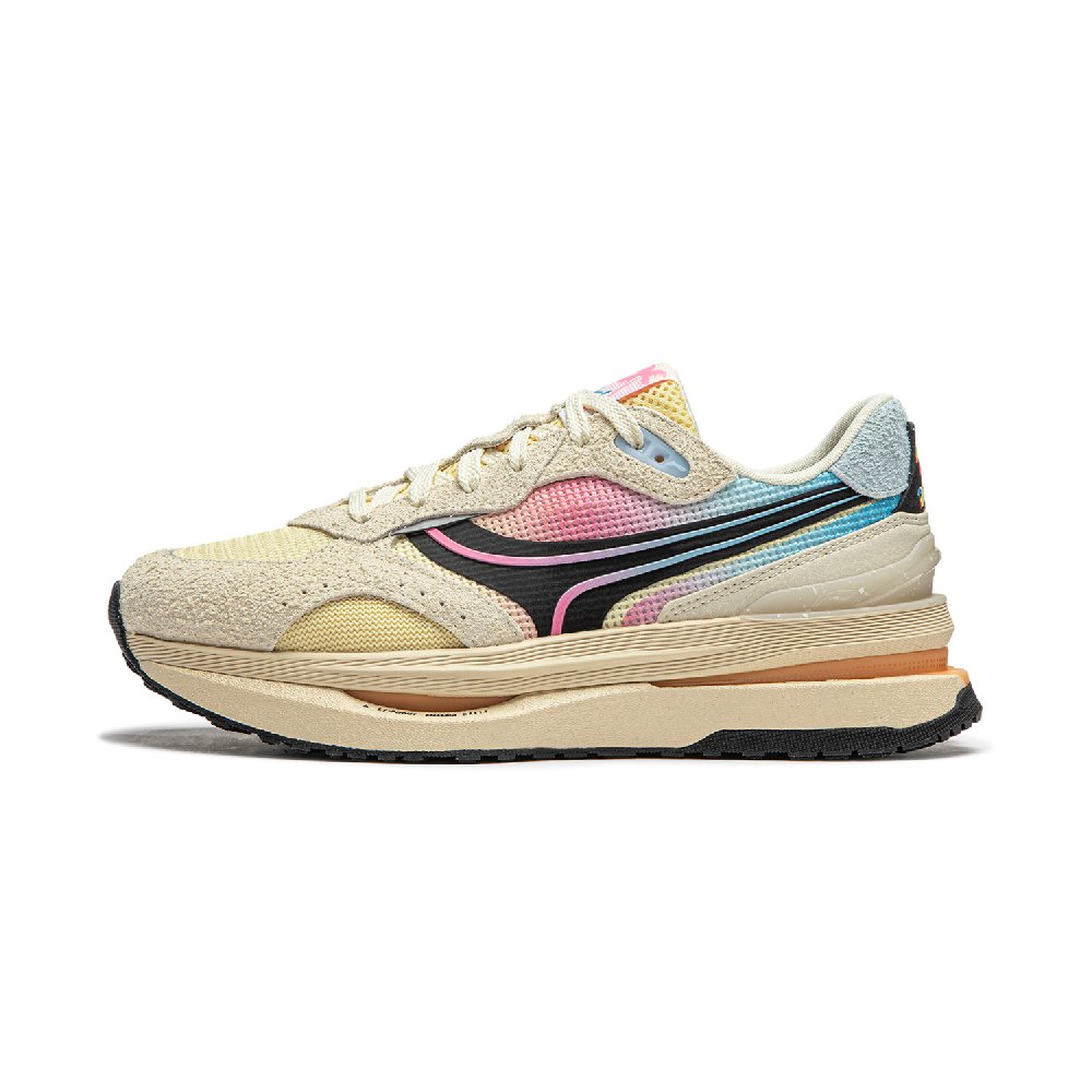 LINING Zhengrong M1000 Casual Shoes Women's Low top Milk Cake Yellow/Black/Light Banana Yellow