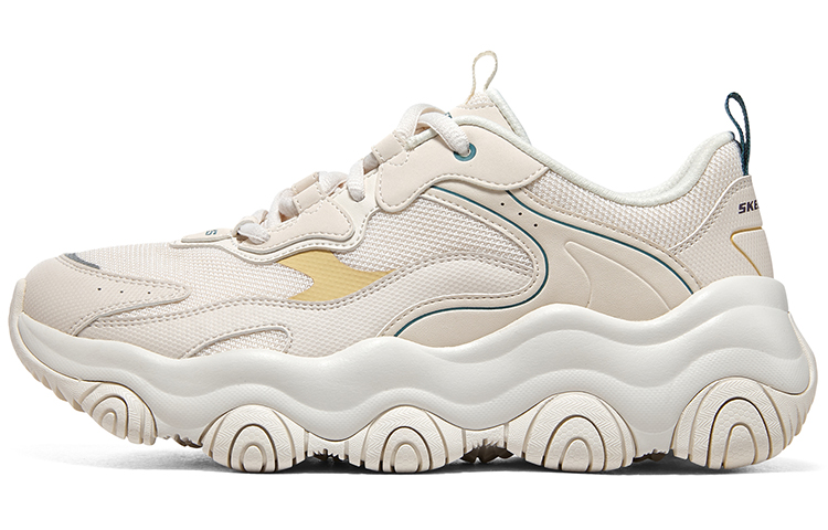 Skechers Old School Running Shoes D'lites 'Beige White' Women's