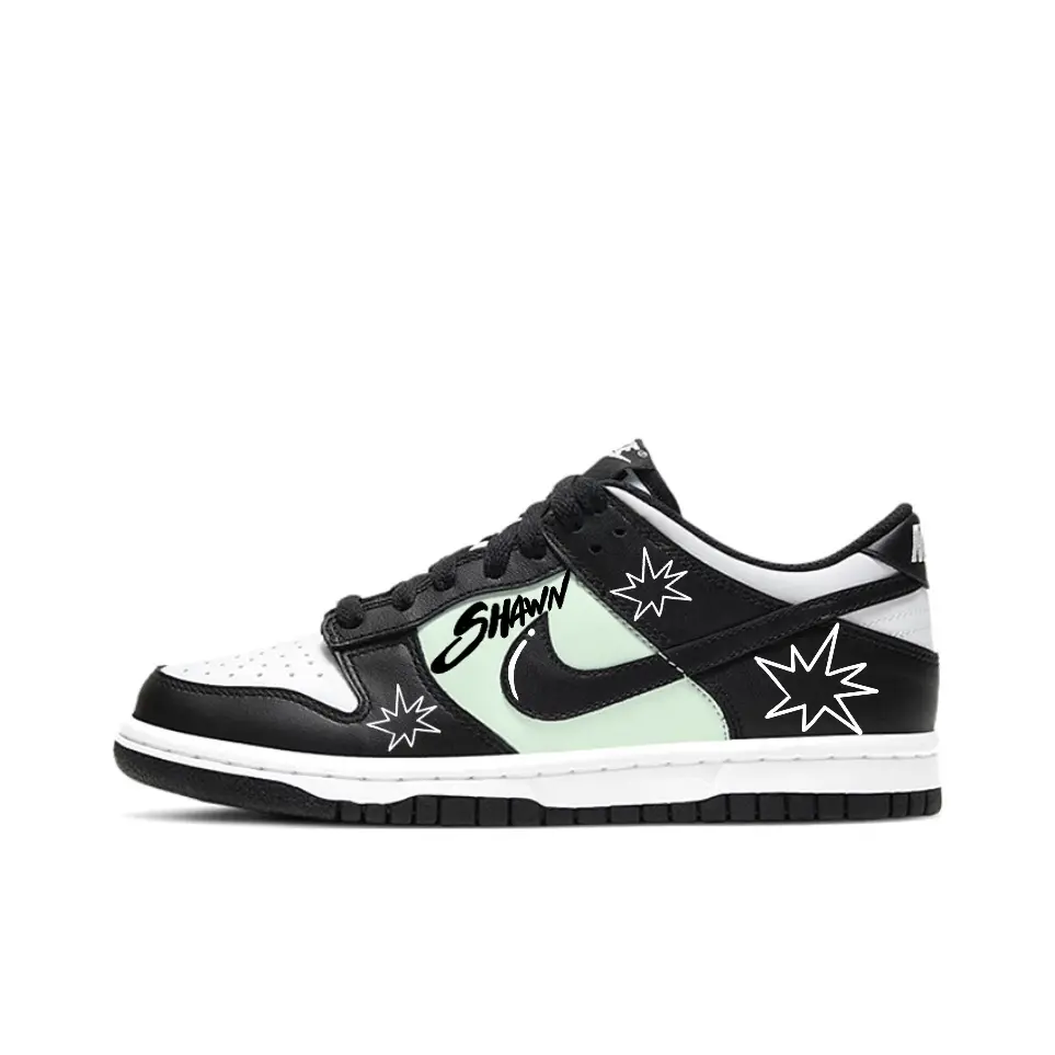 Nike Dunk SB Teal Dome, Classic Fashion Abrasion Resistant Low top Skateboard Shoes Unisex Black Green