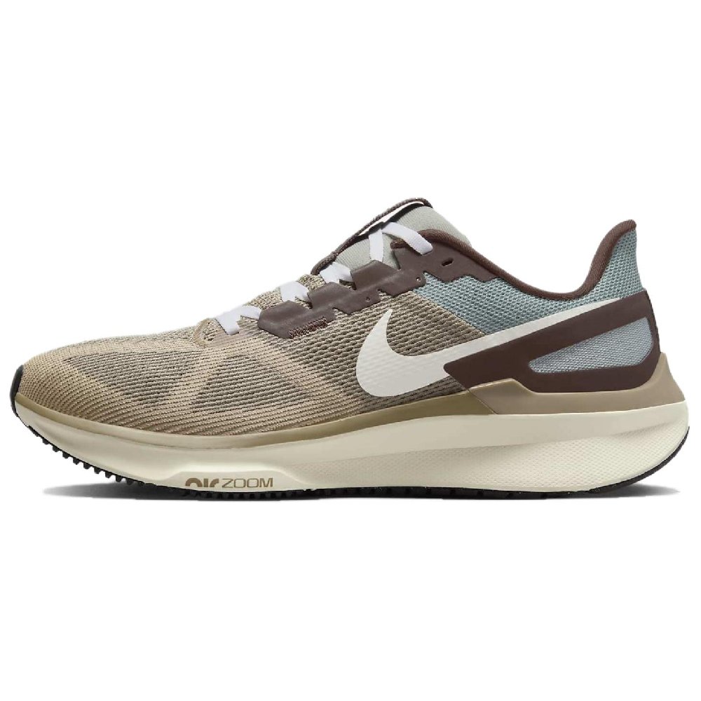 NIKE Zoom Structure 25 Беговые кроссовки Низкие Бежевые, коричневые, белые Мужские