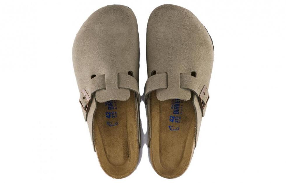Birkenstock Boston Soft Footbed Suede 'Taupe'