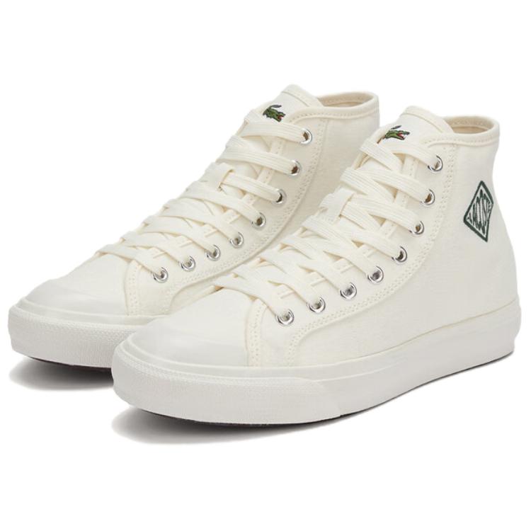 LACOSTE Backcourt High Top Skateboard Shoes Women's Ecru купить в интернет-магазине Yoocart с быстрой доставкой по России.