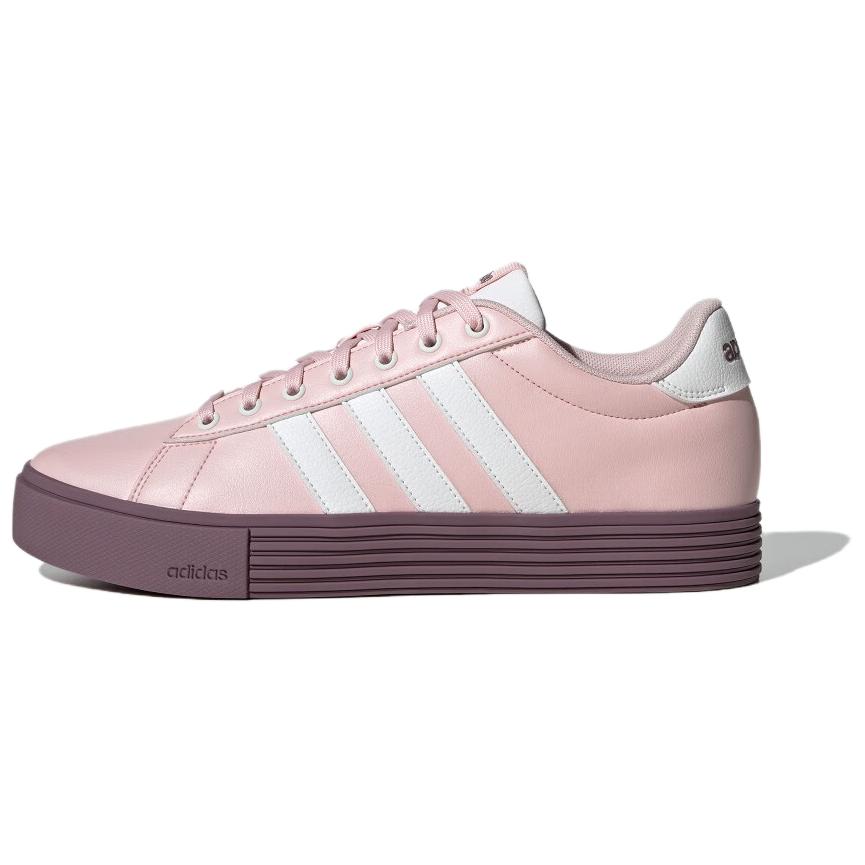 Adidas Daily 4.0 Anti Slip Wear Resistant Low Top Skateboard Shoes Unisex Pink White