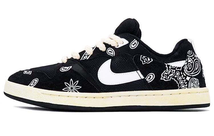 Nike SB Alleyoop Anti-Slip Wear-Resistant Low-Top Skateboard Shoes Unisex Black White