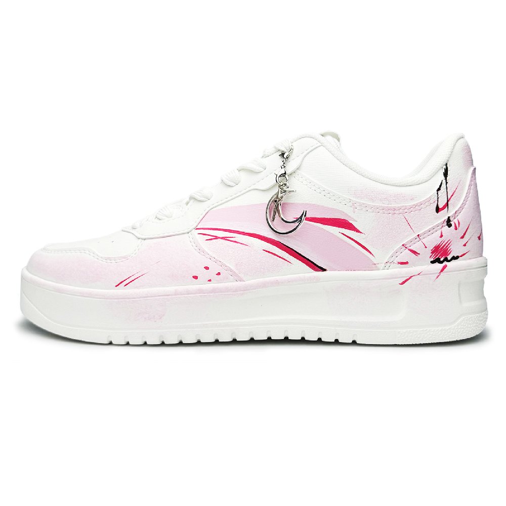 Anta Relaxed Slip Resistant Lightweight Height Increasing Low Top Skateboard Shoes Unisex Pink