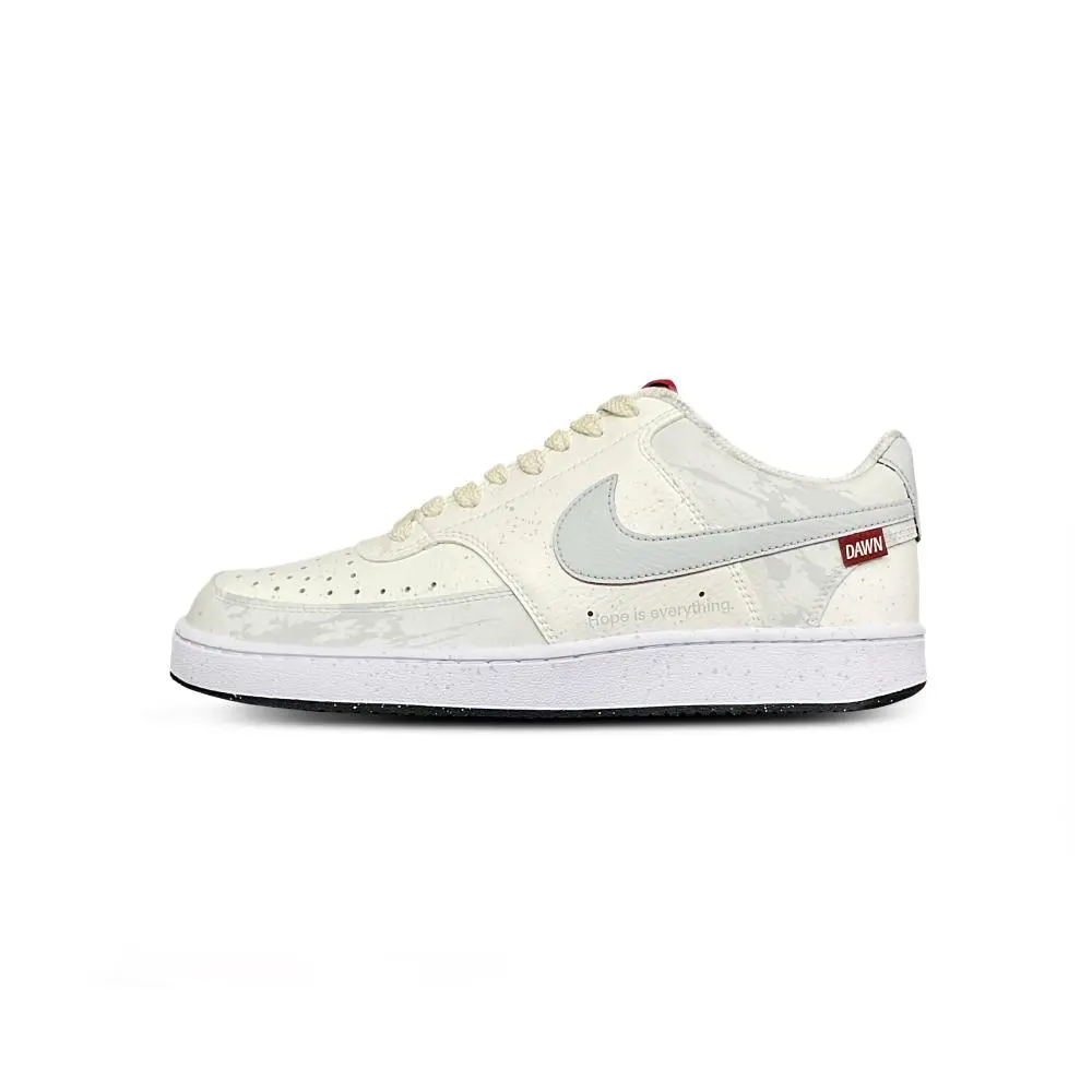 Nike Court Vision 1 Tower Rabbit Coexistence Cushioning, Wear Resistant Low top Skateboard Shoes Men's Gray White