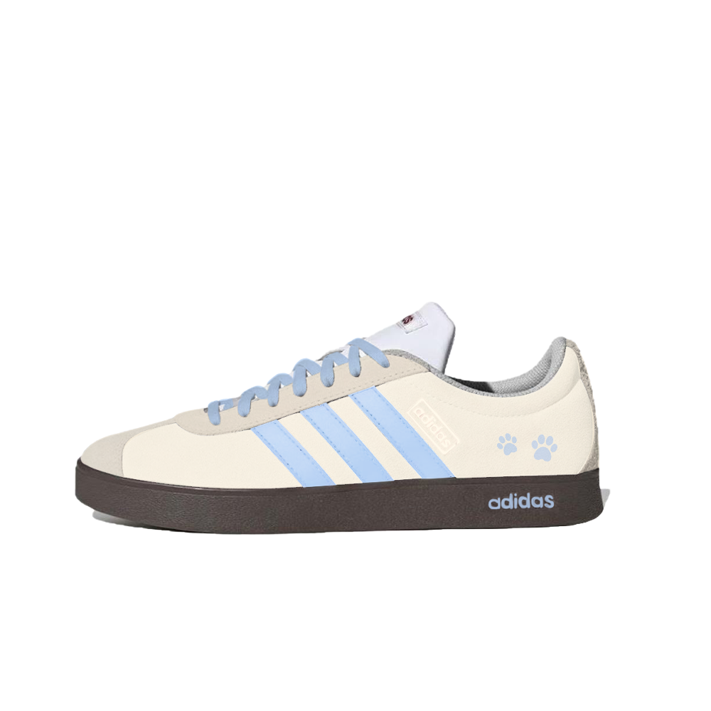 Adidas VL COURT 2.0 Cushioning, Wear Resistant Low Top Skateboard Shoes Custard