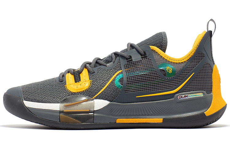 361° Burning War Basketball Shoes Men's Low Top Yellow