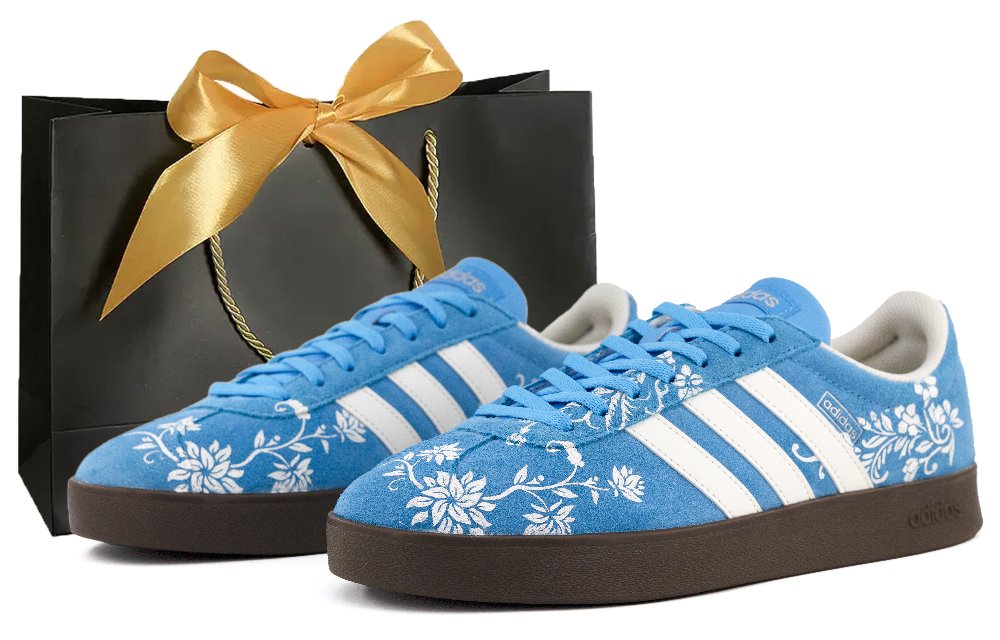 Adidas VL COURT 2.0 Low Top Skateboard Shoes Unisex Blue White