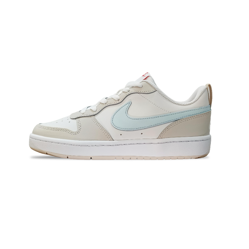 Nike Court Borough Early Sleep Production Abrasion Resistant Low Top Skateboard Shoes Women's Beige Blue