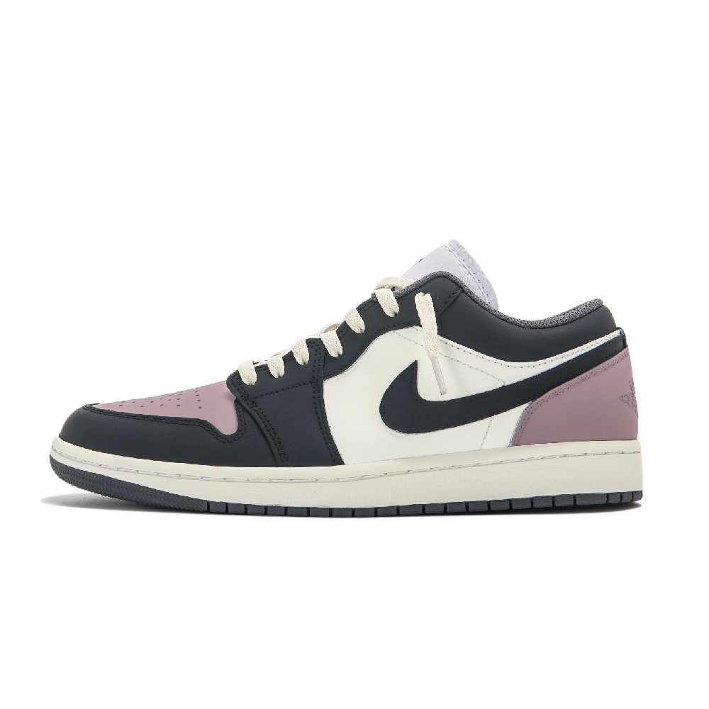 Jordan Air Jordan 1 Abrasion Resistant Low Top Vintage Basketball Shoes Unisex Black Pink