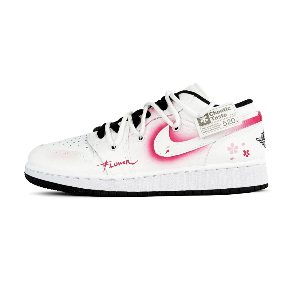 Jordan Air Jordan 1 Cushioning, Wear Resistant Low top Basketball Shoes Pink