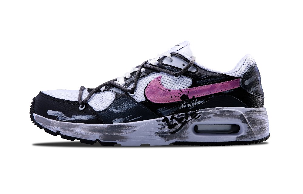 Nike Air Max SC Cushioning Anti-Slip Wear-Resistant Breathability Low-Top Air Cushion Running Shoes Men's Black Pink