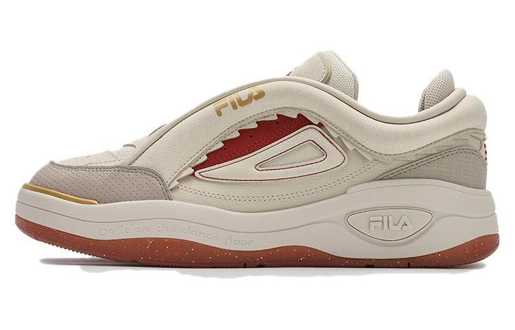 FILA MIX 2 Abrasion Resistant Low Top Skateboard Shoes Men's Beige Red