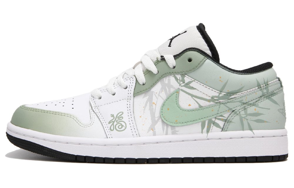 Jordan Air Jordan 1 Cushioning Wear-Resistant Low-Top Vintage Basketball Shoes Women's Light Green