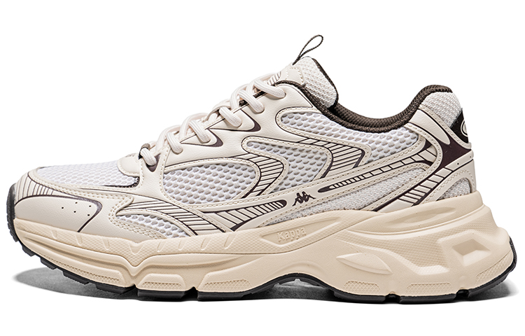 Kappa Hydrogen Track Cushioning Height Increase Low top Running Shoes Unisex Beige