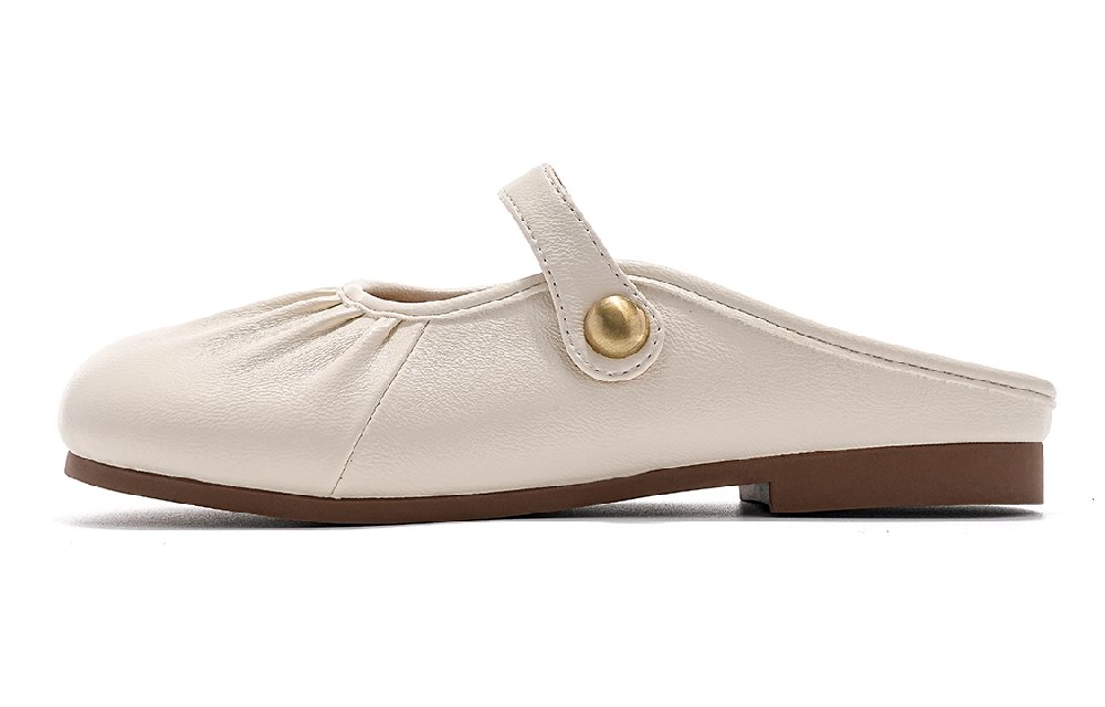 EBLAN Wrap-toe Slippers Women's Beige