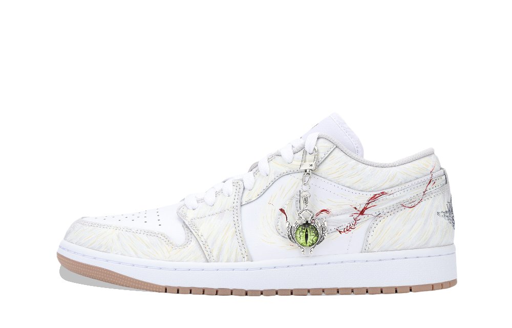 Jordan Air Jordan 1 Vintage Basketball Shoes Unisex Low Top Beige/Gold/Red