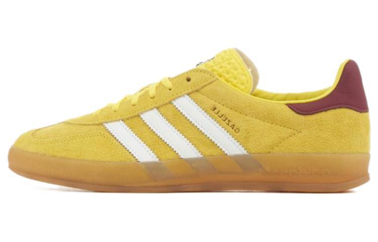 Adidas Gazelle Indoor Bright Yellow Collegiate Burgundy Women's