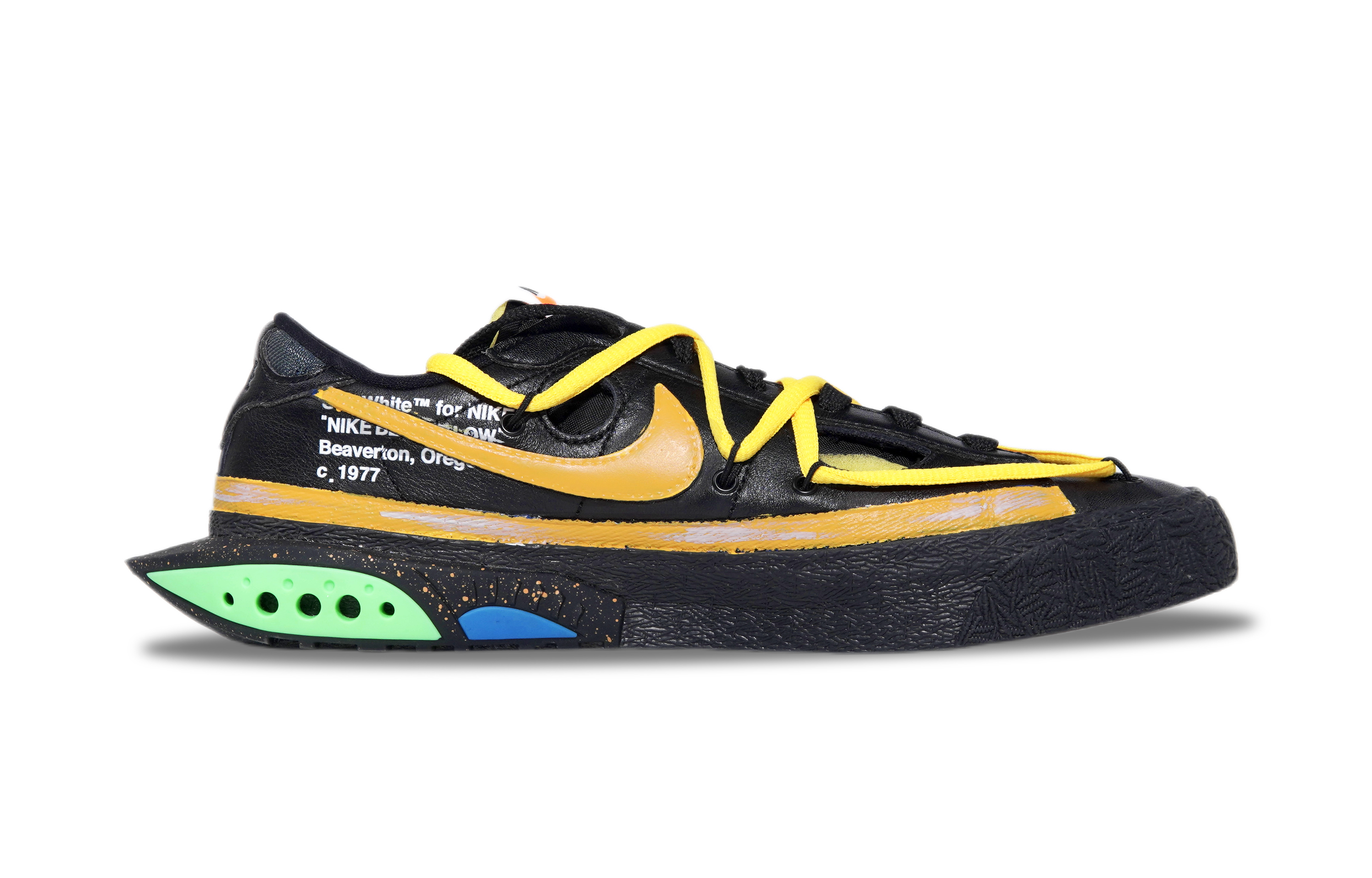 OFF WHITE x Nike Blazer Huangyan Slip Resistant Balance Low Top Skateboard Shoes Unisex Black купить в интернет-магазине Yoocart с быстрой доставкой по России.