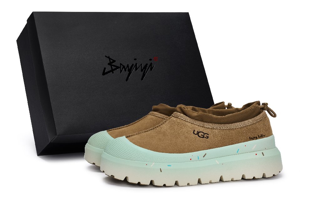 UGG 811 Manufacture Mint Dark Chocolate Special Shoe Box Slip-Resistant Warm Low-Top Casual Shoes Unisex Chestnut Green