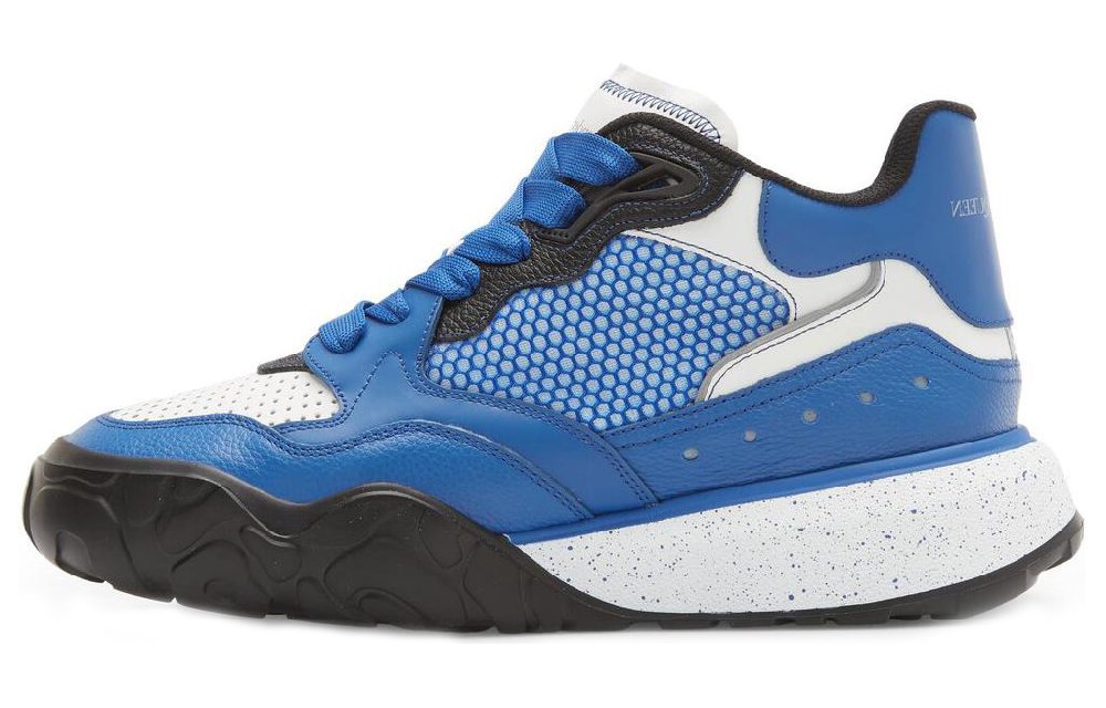 Alexander McQueen Court Trainer Slip Resistant High Top Casual Shoes Men's Ultramarine Blue
