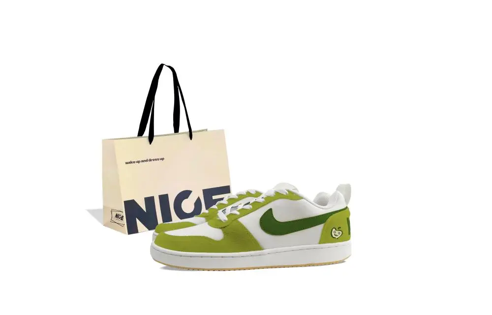Nike Court Borough Zero Gravity, Mischievous Apple Abrasion Resistant Low top Skateboard Shoes Men's Green