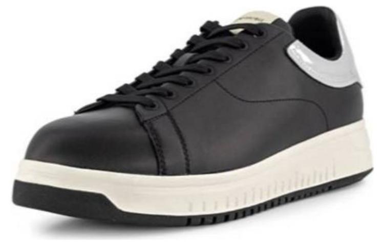 EMPORIO ARMANI Wear-Resistant Low-Top Skateboard Shoes Men's Black