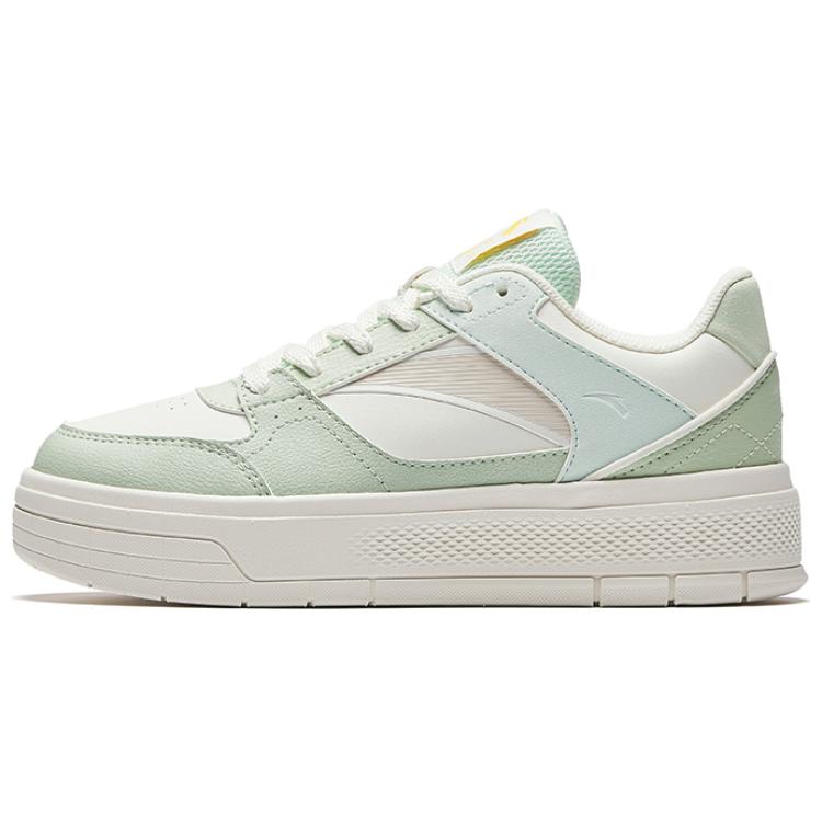 Anta Anti-Slip Wear-Resistant Low-Top Skateboard Shoes Women's Green White