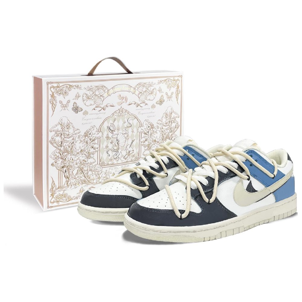 Nike Dunk Low Low-Top Skateboard Shoes Men's Lightning Blue
