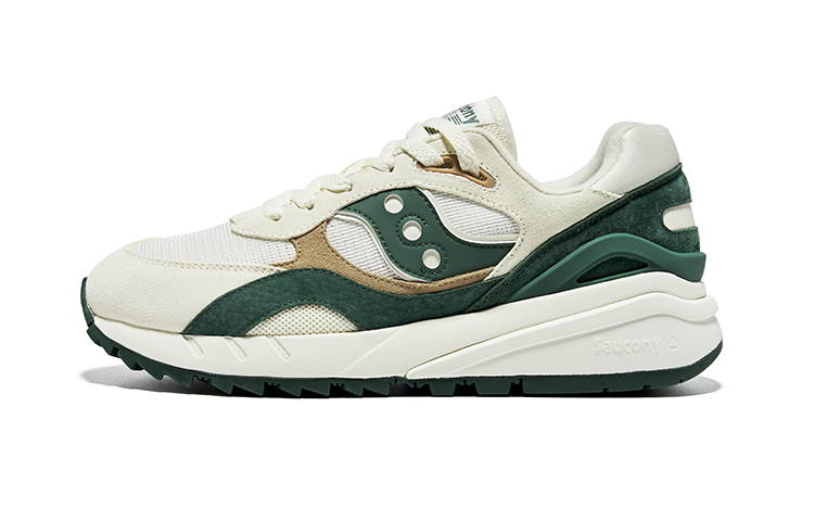 Saucony Shadow 6000 Support Low Top Casual Running Shoes Unisex Beige Green
