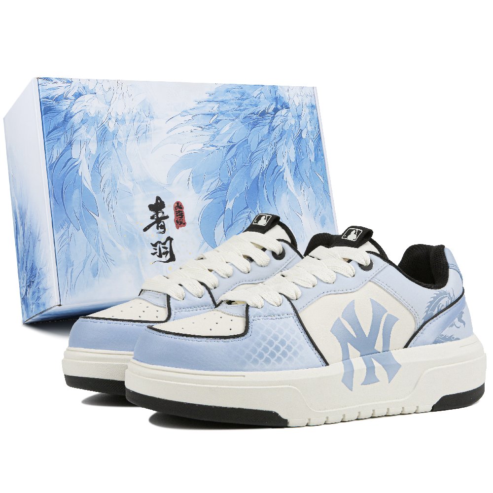 MLB Chunky Liner Low Top Skateboard Shoes Unisex Blue White