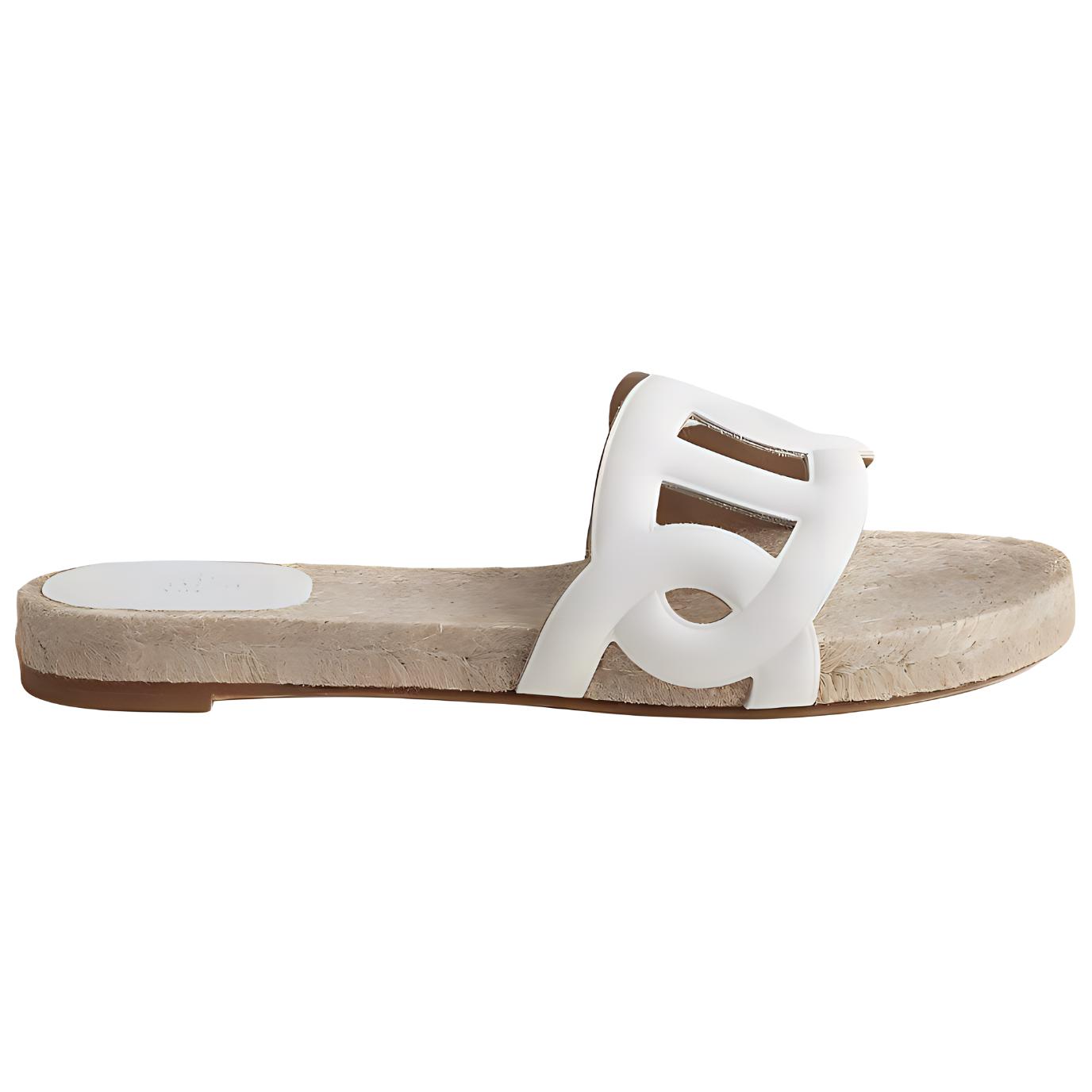 HERMES Famosa Slide Slippers Women's White купить в интернет-магазине Yoocart с быстрой доставкой по России.