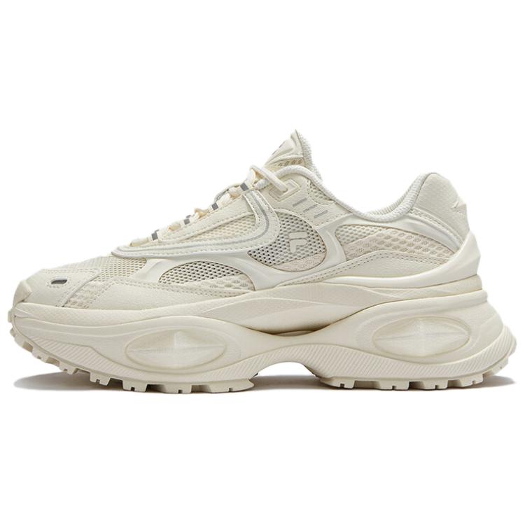 FILA FUSION BIANCO III Anti-Slip Wear-Resistant Waterproof And Breathable Low-Top Casual Shoes Women's Ecru