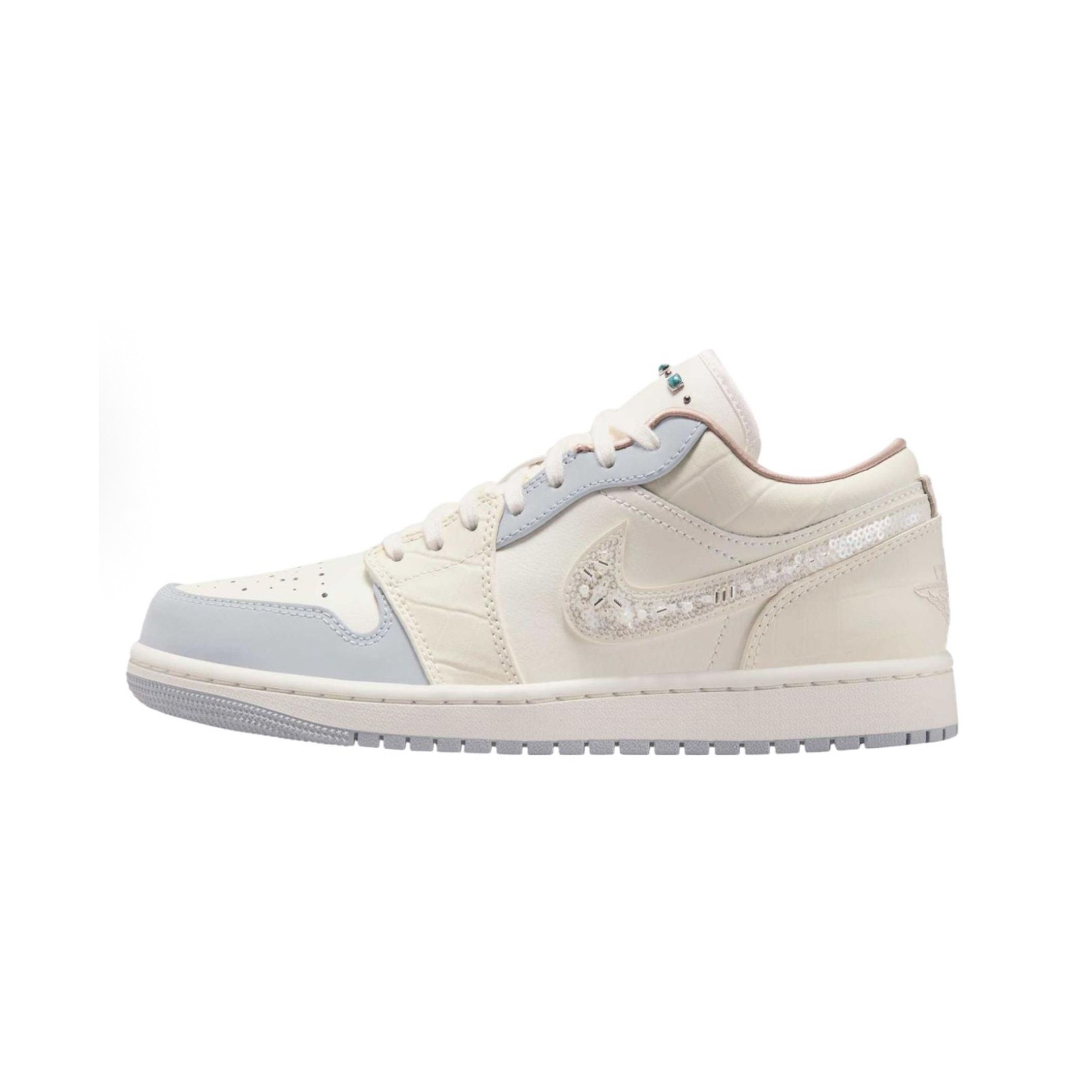 Jordan Air Jordan 1 Abrasion Resistant Low top Vintage Basketball Shoes Women's White Pink купить в интернет-магазине Yoocart с быстрой доставкой по России.