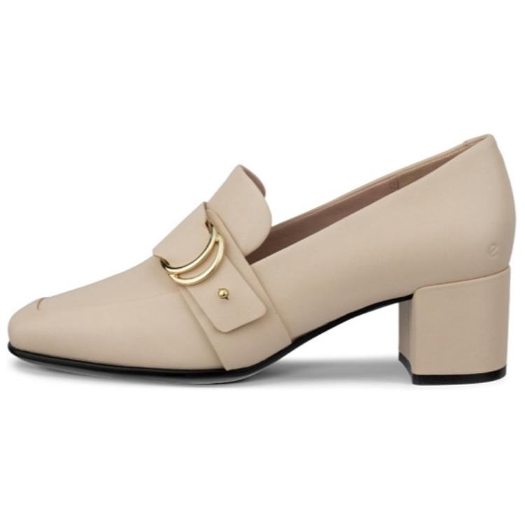 Ecco Sculpted 35 Square Toe Chunky Heel High Heels Women's Lime Gray