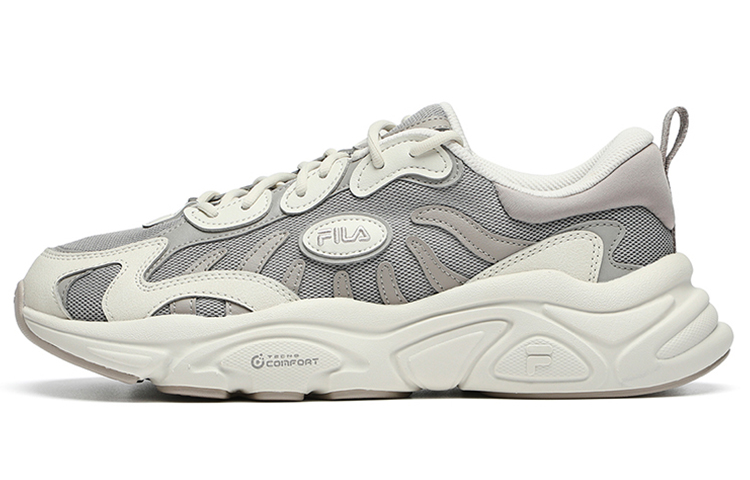 FILA Keppler Cushioning Anti-Slip And Wear-Resistant Low-Top Casual Shoes Men's Gray White