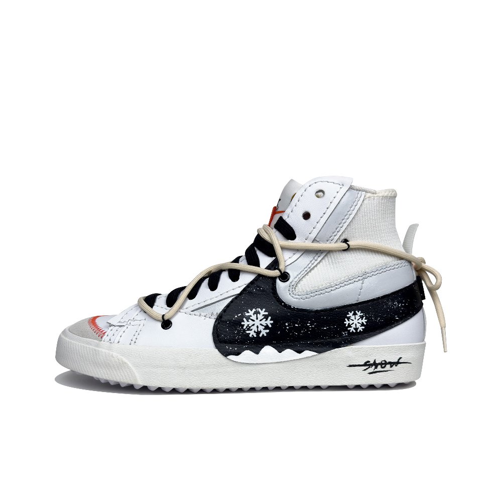 Nike Blazer Skateboard Shoes Unisex Mid-Top Black/White/Gray