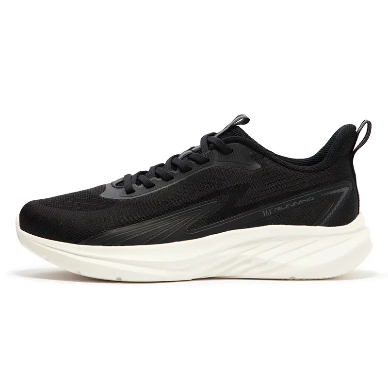 361° Cushioning, Wear Resistant Low top Running Shoes Men's Black White